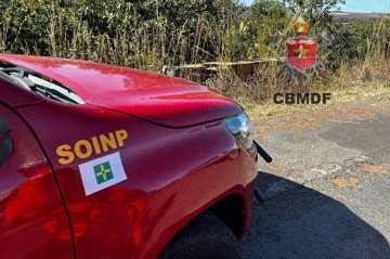 O acidente aconteceu na rua da Gameleira, em São Sebastião
 -  (crédito: Divulgação/CBMDF)
