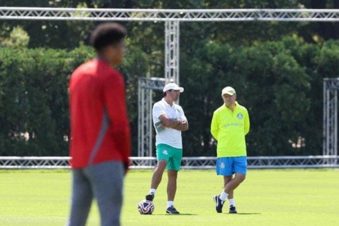 Técnico Abel Ferreira, do Palmeiras, durante treinamento, no CT dos Eagles - (crédito: Foto: Cesar Greco/Palmeiras/by Canon) Técnico Abel Ferreira, do Palmeiras, durante treinamento, no CT dos Eagles - (crédito: Foto: Cesar Greco/Palmeiras/by Canon)