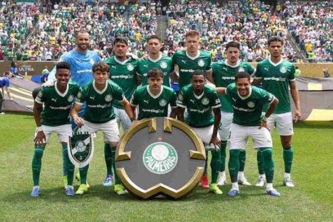 Palmeiras tem sete pendurados para duelo contra o Chelsea - (crédito: Foto: Cesar Greco/Palmeiras) Palmeiras tem sete pendurados para duelo contra o Chelsea - (crédito: Foto: Cesar Greco/Palmeiras)