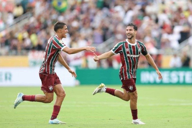 Martinelli (dir.) fez gol, mas desfalcará Fluminense na semifinal - (crédito: Foto: MARCELO GONÇALVES / FLUMINENSE F.C.) Martinelli (dir.) fez gol, mas desfalcará Fluminense na semifinal - (crédito: Foto: MARCELO GONÇALVES / FLUMINENSE F.C.)