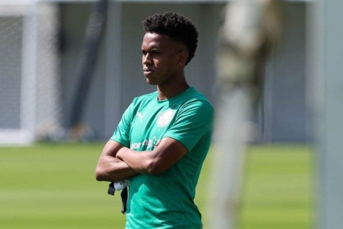 Estêvão encara seu futuro clube nesta sexta-feira, pelo Mundial de Clubes - (crédito: Foto: Cesar Greco/Palmeiras) Estêvão encara seu futuro clube nesta sexta-feira, pelo Mundial de Clubes - (crédito: Foto: Cesar Greco/Palmeiras)
