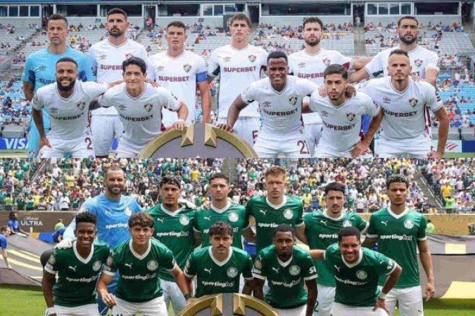 Fluminense e Palmeiras duelam nesta sexta-feira por vaga na semifinal do Mundial de Clubes - (crédito: Fotos: Marcelo Gonçalves / FFC e Cesar Greco / Palmeiras) Fluminense e Palmeiras duelam nesta sexta-feira por vaga na semifinal do Mundial de Clubes - (crédito: Fotos: Marcelo Gonçalves / FFC e Cesar Greco / Palmeiras)