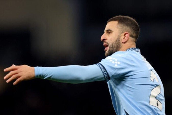 Kyle Walker conquistou 17 títulos em sete temporadas com a camisa do Manchester City -  (crédito: Foto: Carl Recine/Getty Images)