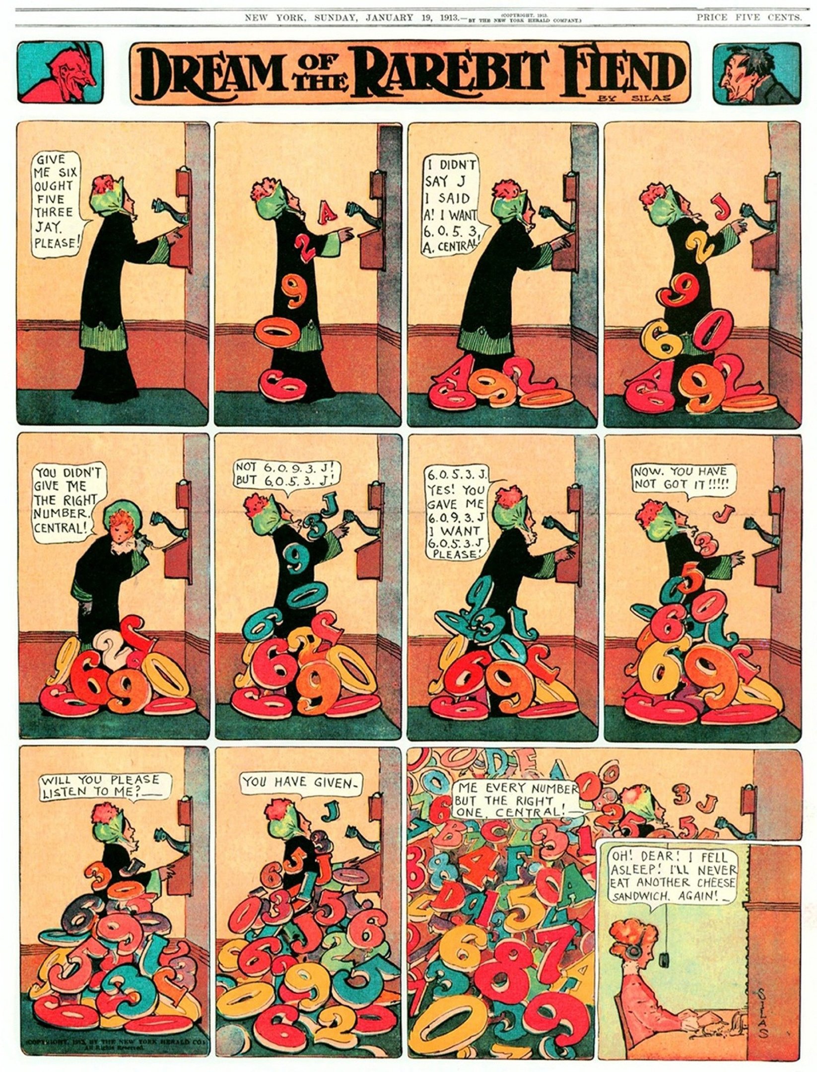 Os protagonistas dos desenhos animados de Winsor McCay frequentemente culpavam a ingestão de pratos de queijo antes de dormir por ocorrências de sonhos e pesadelos bizarros.