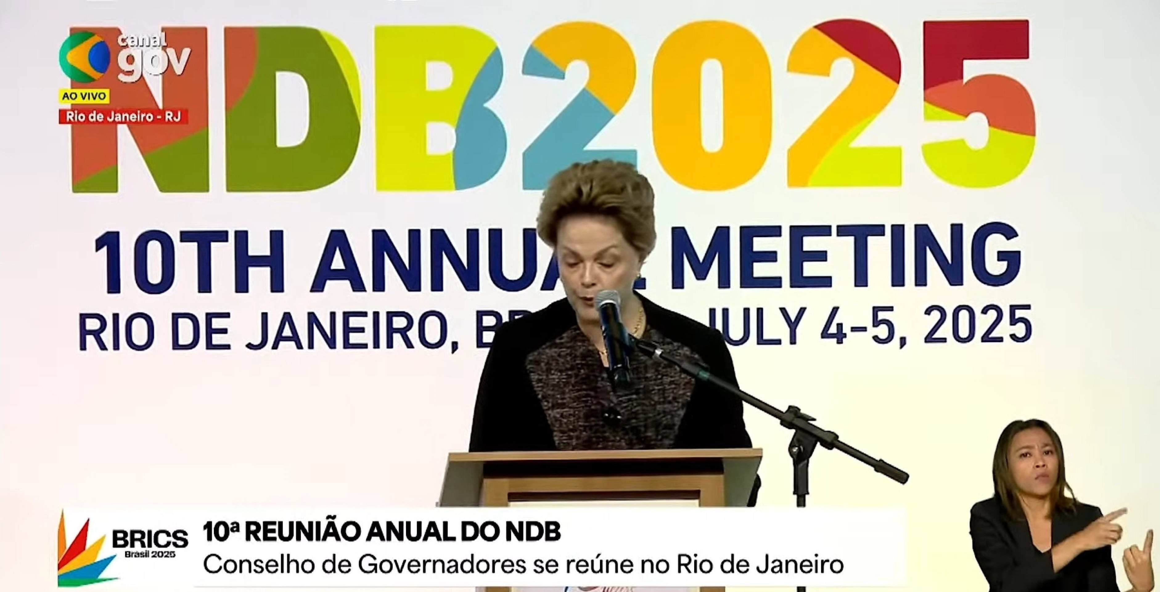 Em discurso nos 10 anos do NDB, Dilma defende novo modelo de cooperação global