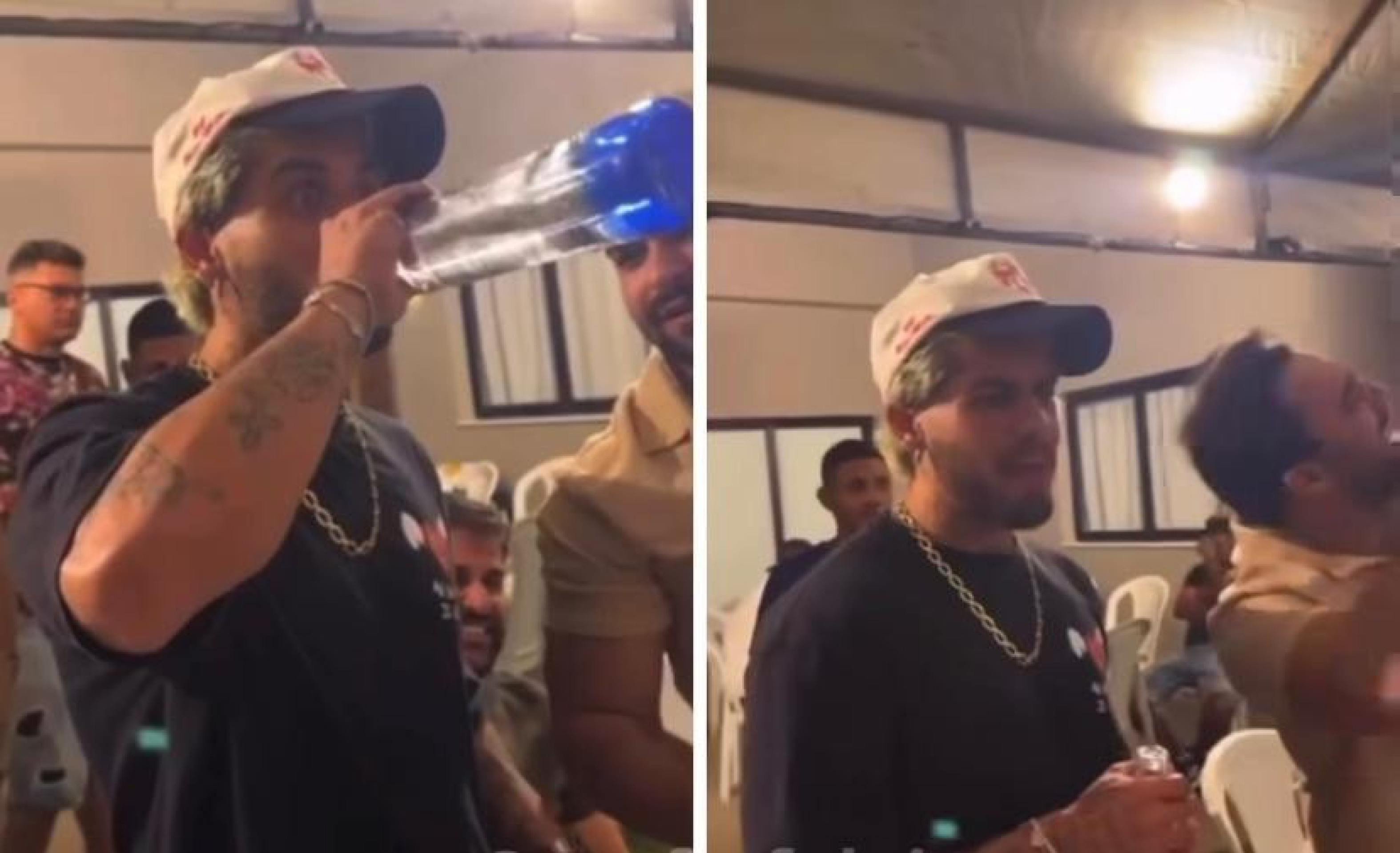 Zé Felipe se empolga e pega no bumbum de mulher famosa