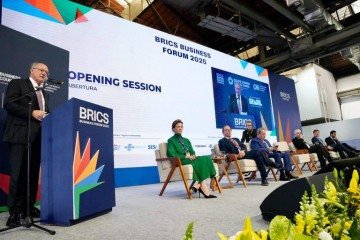Geraldo Alckmin participou, neste sábado (5/7), do primeiro dia de reuniões do BRICS -  (crédito: Divulgação/Ministério do Desenvolvimento, Indústria, Comércio e Serviços)