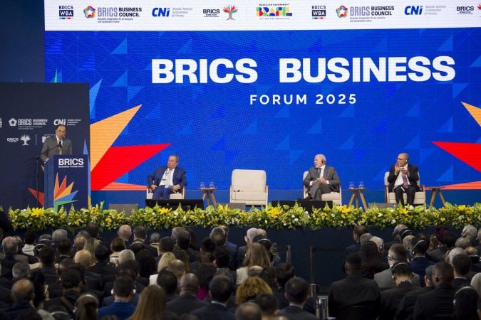 Geraldo Alckmin participou, neste sábado (5/7), da cúpula dos BRICS, no Rio de Janeiro - (crédito: AFP) Geraldo Alckmin participou, neste sábado (5/7), da cúpula dos BRICS, no Rio de Janeiro - (crédito: AFP)