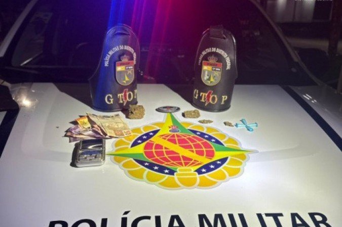 Homem foi preso em flagrante - (crédito: PMDF/Divulgação) Homem foi preso em flagrante - (crédito: PMDF/Divulgação)