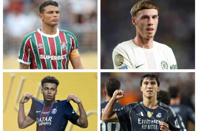 Thiago Silva é o veterano das semis com Cole Palmer (Chelsea), Doué (PSG) e Gonzalo Garcia (Real Madrid) - (crédito: Marcelo Gonçalves/Fluminense e AFP) Thiago Silva é o veterano das semis com Cole Palmer (Chelsea), Doué (PSG) e Gonzalo Garcia (Real Madrid) - (crédito: Marcelo Gonçalves/Fluminense e AFP)