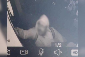 Por volta das 5h, ao ouvir um barulho, os proprietários verificaram as câmeras de segurança e constataram a presença de um invasor -  (crédito: Redes sociais/@topnewsbrasilia)