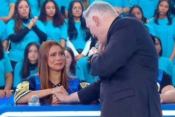 Lexa chora ao falar com Padre Marcelo Rossi - (crédito: Reprodução SBT ) Lexa chora ao falar com Padre Marcelo Rossi - (crédito: Reprodução SBT )
