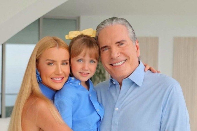 Roberto justos, esposa e filha - (crédito: Reprodução/Instagram) Roberto justos, esposa e filha - (crédito: Reprodução/Instagram)