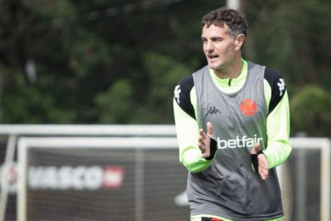 Vegetti durante treinamento do Vasco no CT Moaycr Barbosa -  (crédito: Foto: Matheus Lima/Vasco)