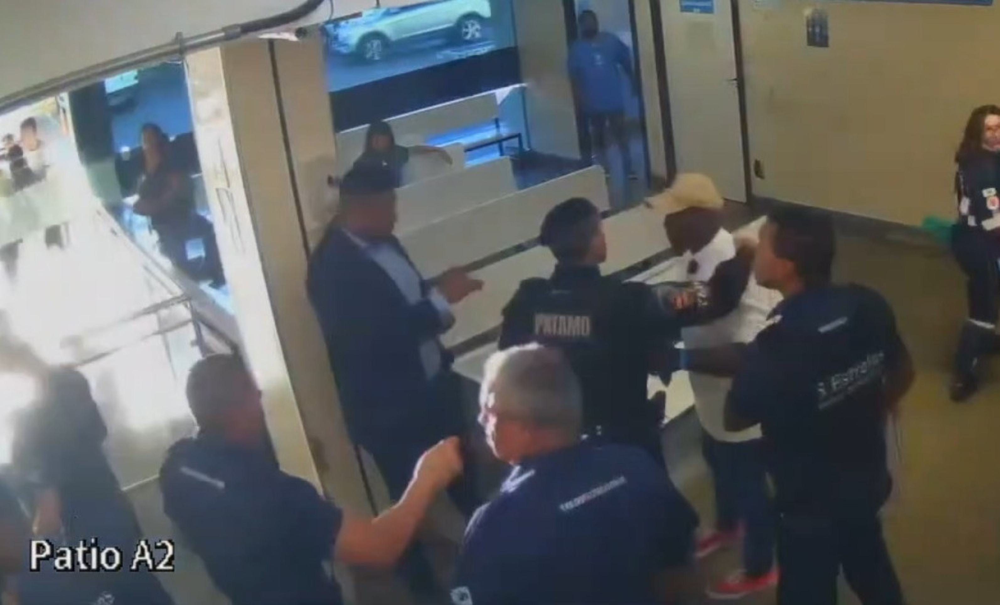 Policial Militar agride funcionários do Hospital de Base após ter a entrada negada; veja vídeo