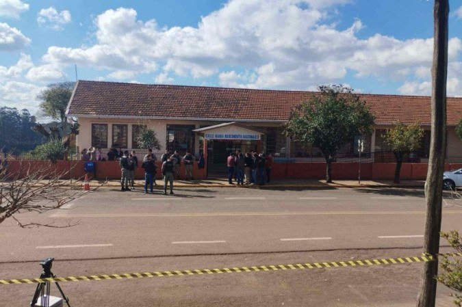 2025. Ataque foi na Escola Municipal de Ensino Fundamental Maria Nascimento Giacomazzi - (crédito: Divulgaçao) 2025. Ataque foi na Escola Municipal de Ensino Fundamental Maria Nascimento Giacomazzi - (crédito: Divulgaçao)