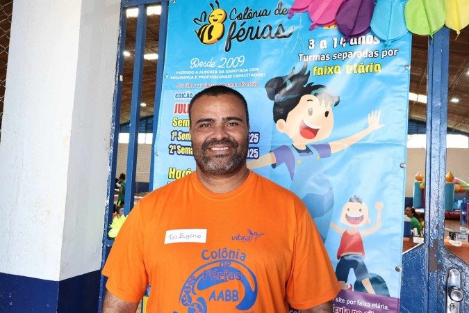 Há 15 anos, Eugênio Lira trabalha na colônia de férias da AABB