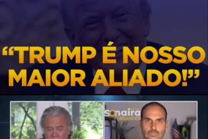 Na entrevista para Bannon, Eduardo disse que governo Lula está 