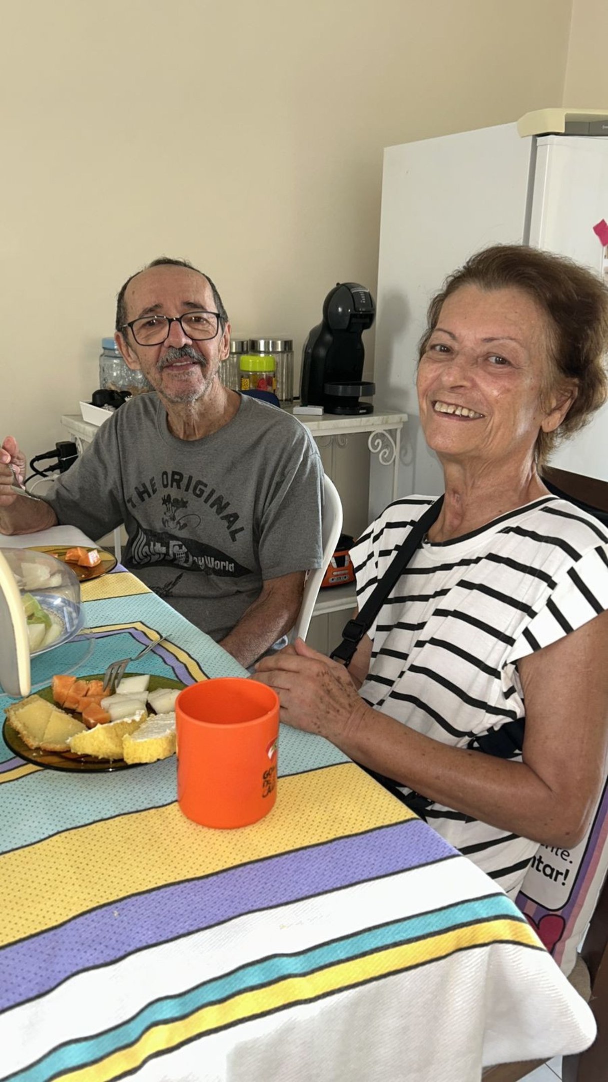 Maria Souza com o marido, Geraldo de Souza