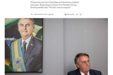 The NY Times falou sobre a 'caça as bruxas' em defesa de Bolsonaro -  (crédito: Reprodução/NY Times)