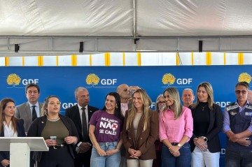 Celina aproveitou o evento e anunciou o fluxograma. - (crédito: Leonardo Rodrigues) Celina aproveitou o evento e anunciou o fluxograma. - (crédito: Leonardo Rodrigues)