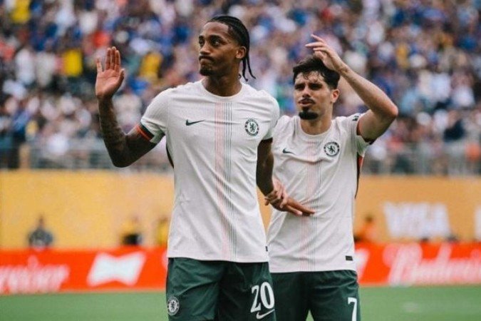 João Pedro não comemorou seus gols sobre o Fluminense no Mundial de Clubes -  (crédito: Foto: Divulgação / Chelsea)