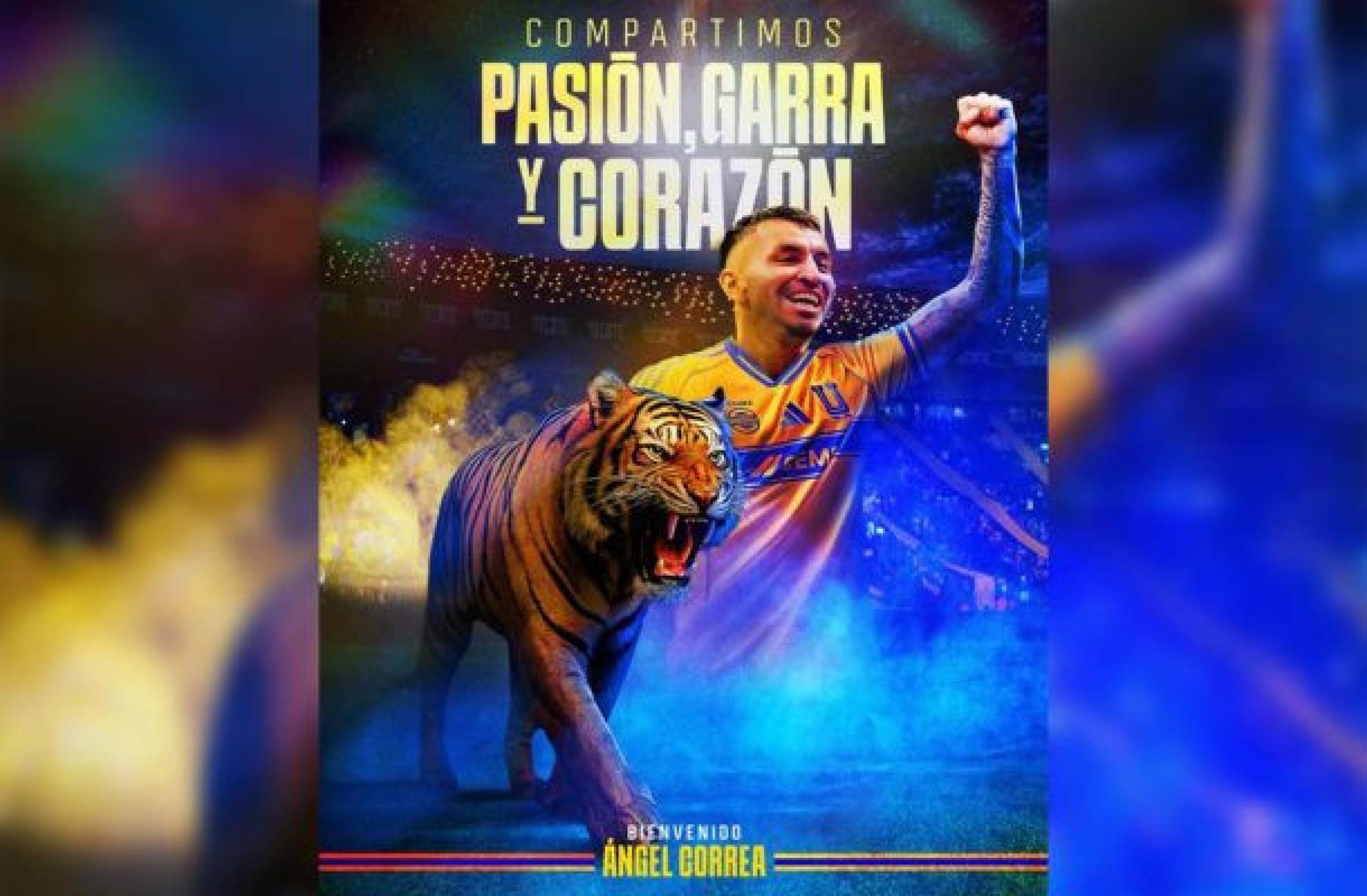 ??ngel Correa deixa o Atlético de Madrid e é anunciado pelo Tigres, do México