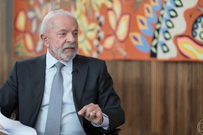 Presidente Luiz Inácio Lula da Silva em entrevista à TV Globo na edição do Jornal Nacional desta quinta-feira (10/7) -  (crédito: Reprodução/TV Globo)