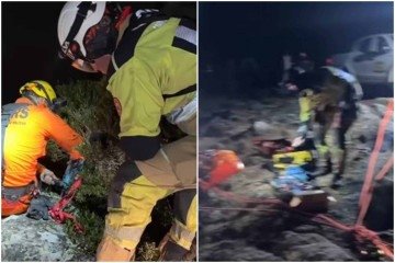 Menina caiu enquanto visitava o mirante do cânion Fortaleza, em Cambará do Sul -  (crédito: Reprodução/CBMRS)