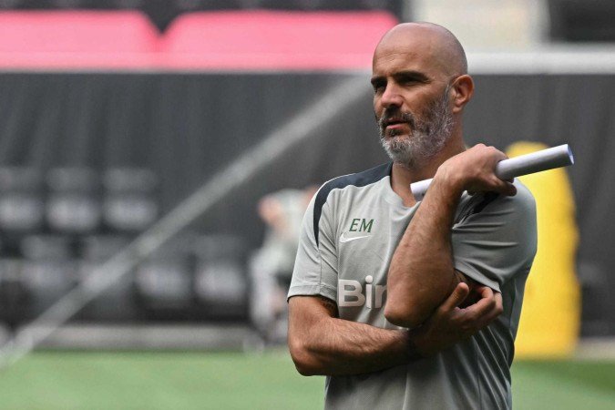 Enzo Maresca comandou treino na manhão desta sexta no sports Illustrated Stadium, casa do New York Red Bulls na MLS -  (crédito:  Paulo Ellis/AFP)