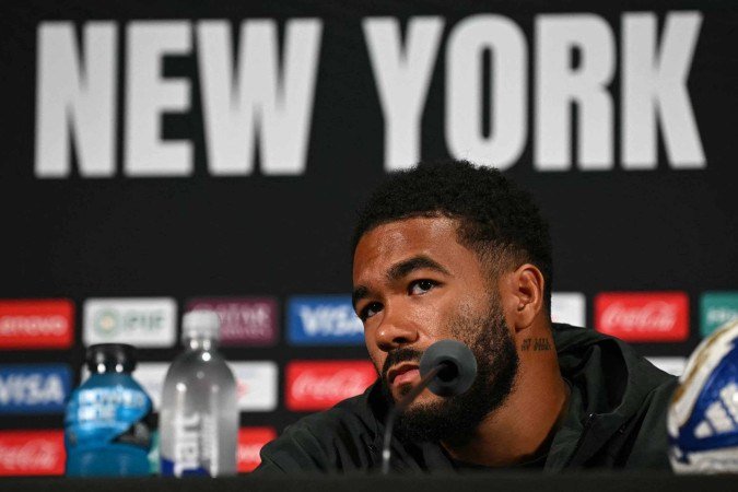 Reece James: marra na entrevista coletiva e aviso ao Paris Saint-Germain de que o Chelsea não é azarão na final - (crédito: Paul Ellis/AFP) Reece James: marra na entrevista coletiva e aviso ao Paris Saint-Germain de que o Chelsea não é azarão na final - (crédito: Paul Ellis/AFP)