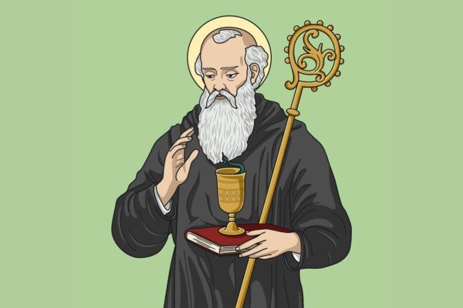 São Bento é celebrado no dia 11 de julho (Imagem: Vector | Shutterstock) - (crédito: EdiCase) São Bento é celebrado no dia 11 de julho (Imagem: Vector | Shutterstock) - (crédito: EdiCase)