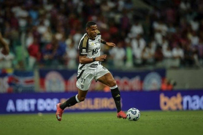 JUNIOR SANTOS - Entrou no lugar de Dudu aos 16 da etapa final e foi uma bela  surpresa, fazendo um jogo consistente e melhorando o ataque do Galo. NOTA 6,5. Foto: Pedro Souza / Atlético