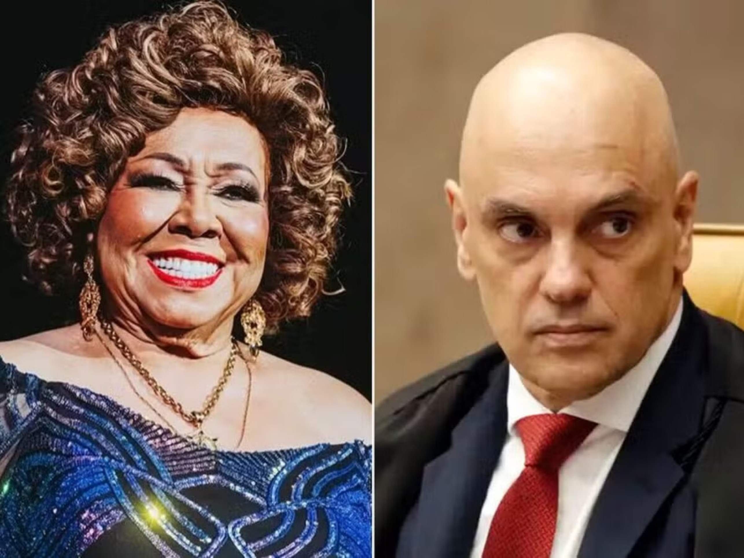 Alcione fala sobre ‘crush’ pelo ministro Alexandre de Moraes -  (crédito: Observatorio dos Famosos)