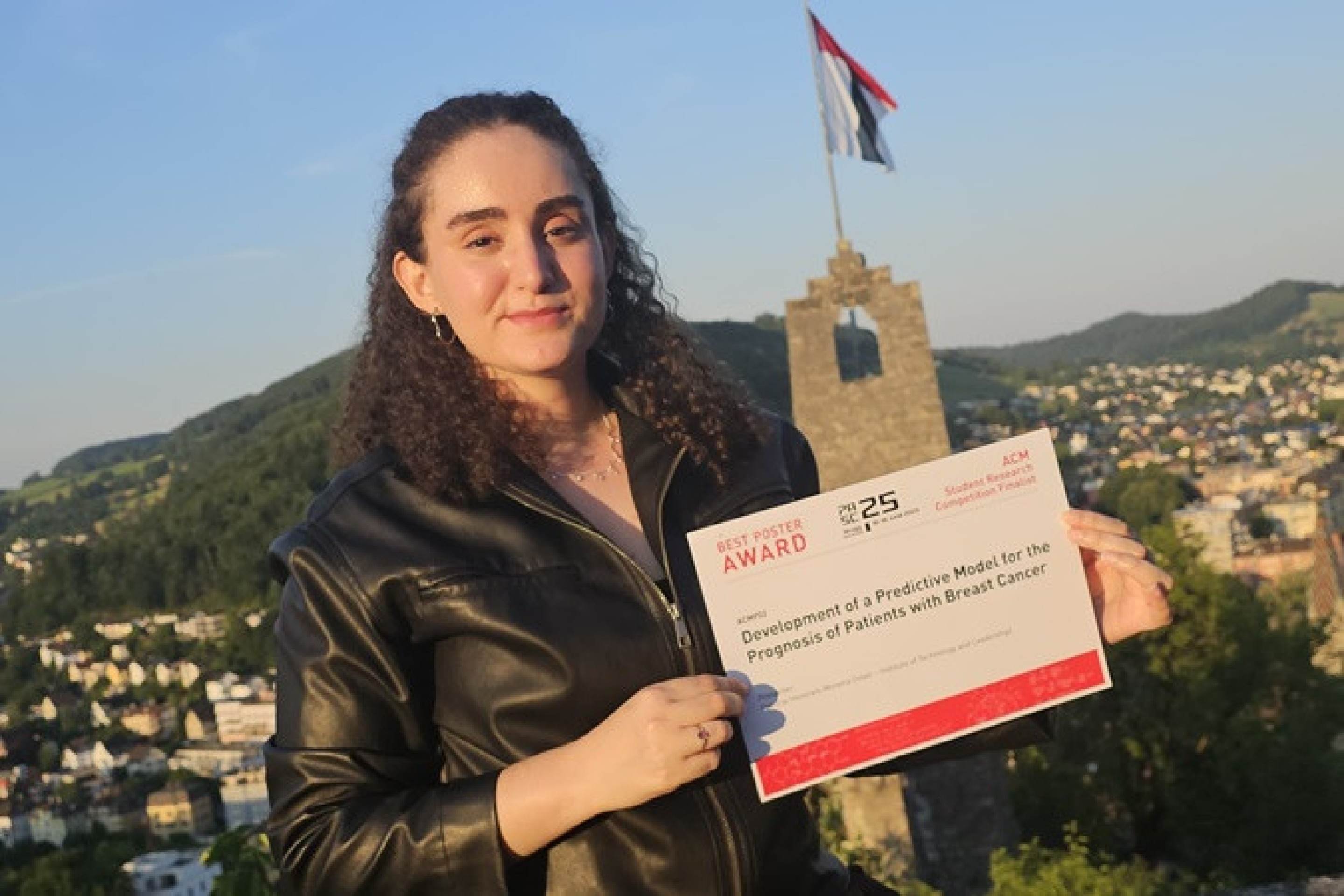 Estudante brasileira recebe prêmio na Suíça por pesquisa contra câncer