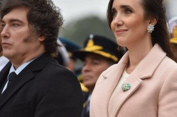 Victoria Villarruel (D) chamou o presidente Javier Milei (E) de 'imaturo'  -  (crédito: Instagram)