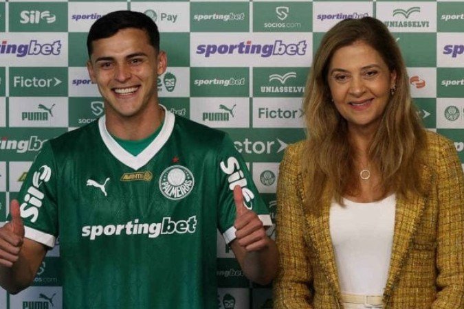 Ramón Sosa é apresentado no Palmeiras - (crédito: Foto: Cesar Greco / Palmeiras) Ramón Sosa é apresentado no Palmeiras - (crédito: Foto: Cesar Greco / Palmeiras)
