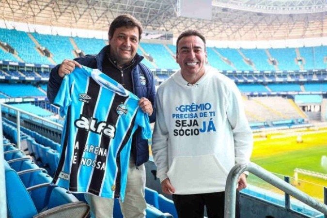 Empresário afirma que vai doar para ajudar na Arena do Grêmio - (crédito: - FOTO: ANGELO PIERETTI/GRÊMIO FBPA) Empresário afirma que vai doar para ajudar na Arena do Grêmio - (crédito: - FOTO: ANGELO PIERETTI/GRÊMIO FBPA)