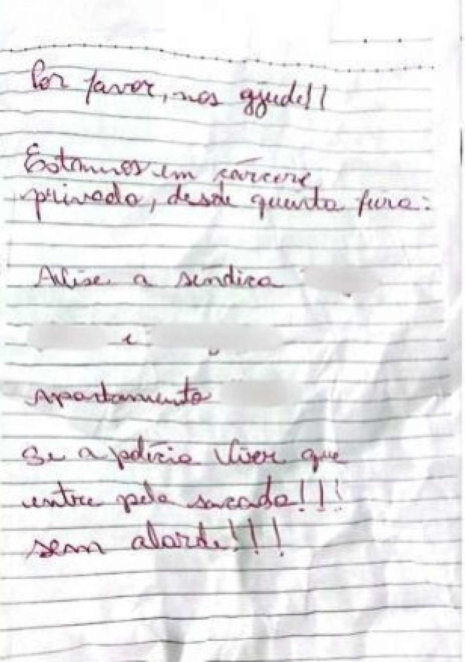 Mãe e filha mantidas em cárcere são resgatadas após escreverem bilhetes