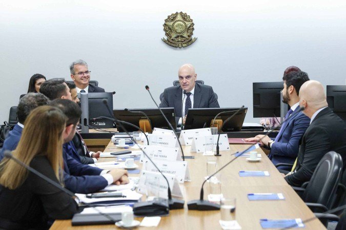 No dia anterior, a audiência de conciliação, mediada por Moraes, não resultou em consenso entre as partes - (crédito: Antonio Augusto/STF) No dia anterior, a audiência de conciliação, mediada por Moraes, não resultou em consenso entre as partes - (crédito: Antonio Augusto/STF)