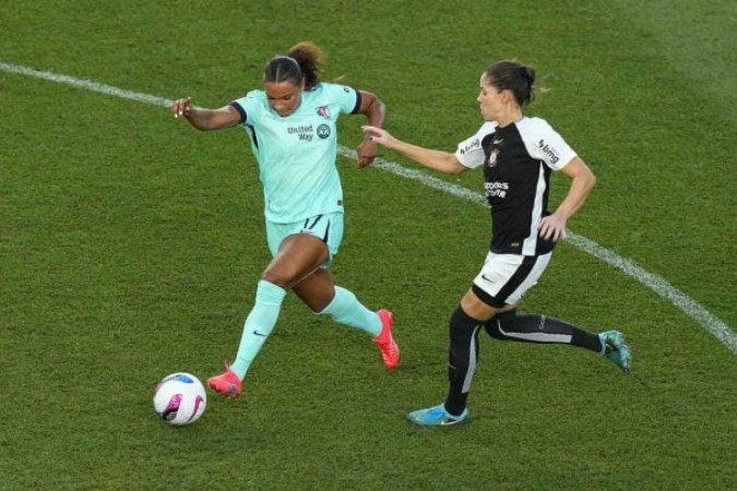 Corinthians sofreu dois gols do início e perdeu por 2 a 1  -  (crédito: Foto: Jay Biggerstaff/Getty Images)