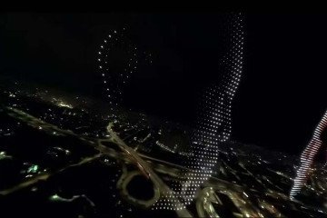 Show de drones é uma das atrações do confronto entre Belfort e Wanderlei Silva -  (crédito: Divulgação/Spaten)