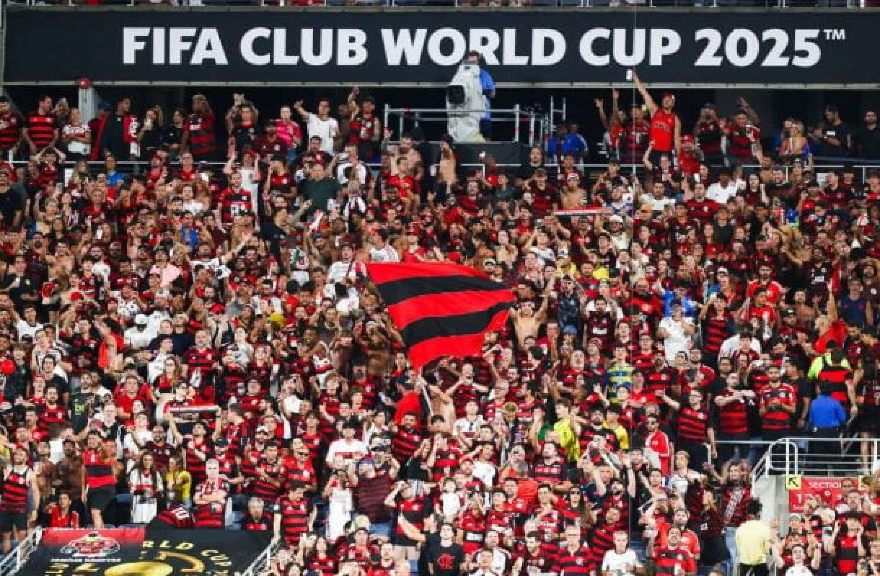 Torcida do Flamengo durante o Mundial de Clubes, nos Estados Unidos -  (crédito: Foto: Gilvan de Souza/Flamengo)