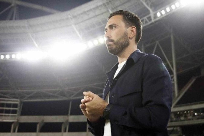 Ancelottinho, enfim, estreou como técnico do Glorioso  -  (crédito: Foto: Vitor Silva/Botafogo)