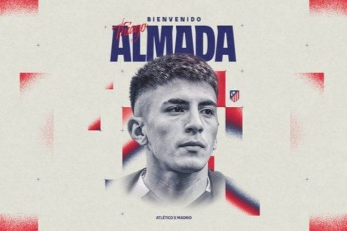 Rumo à Espanha. Almada tem novo clube na carreira. -  (crédito: Foto: Divulgação/Atlético de Madrid )