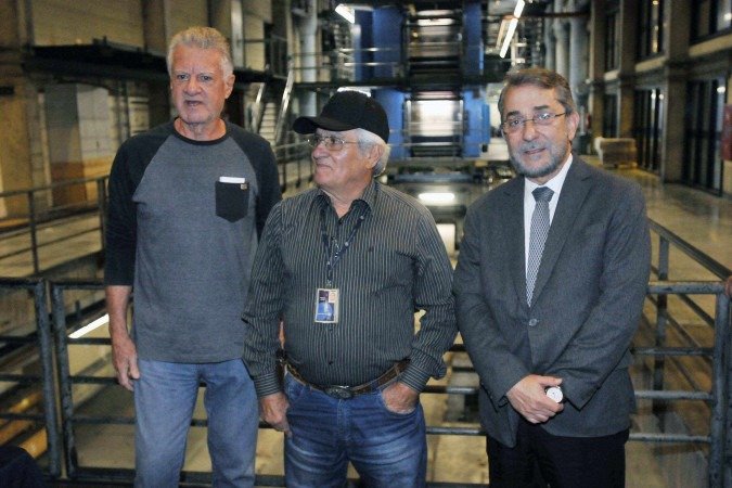  Entre Lino Ferreira e Guilherme Machado, presidente do Correio