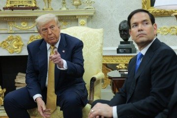 Rubio, Secretário de Estado do governo Trump, disse que as ações de Moraes se estendem além das fronteiras do Brasil, atingindo os americanos -  (crédito: Anna Moneymaker/AFP)