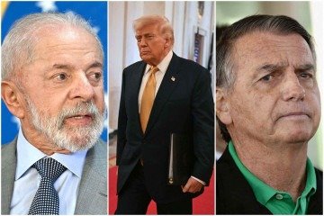 Em carta a Lula, Trump anunciou tarifas de 50% sobre os produtos brasileiros, e as justificou por uma suposta 'caça às bruxas' contra Bolsonaro -  (crédito: EVARISTO SA, ANDREW CABALLERO-REYNOLDS, Mateus Bonomi/AFP)