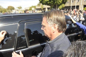 Ex-presidente Jair Bolsonaro no Centro Integrado de Monitoração Eletrônica, da Secretaria de Administração Penitenciária do Distrito Federal -  (crédito: Marcelo Ferreira/CB/D.A Press)