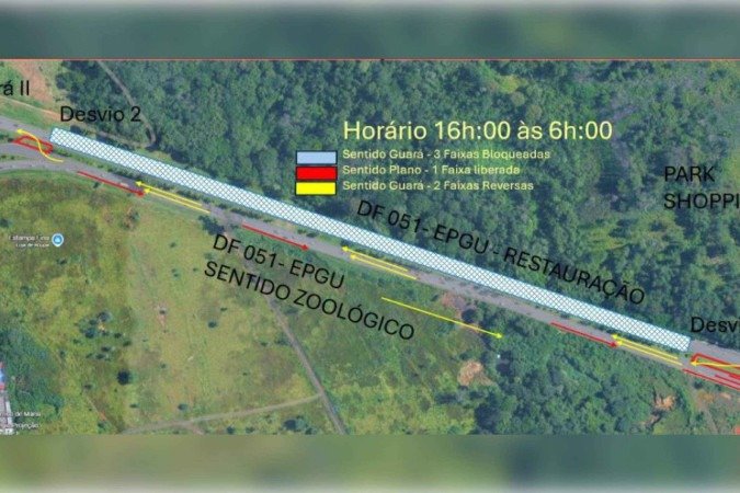 A expectativa é que esta primeira fase seja concluída em 20 dias -  (crédito: Divulgação/DER)